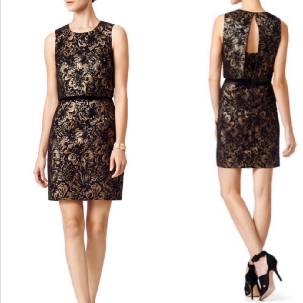 Cynthia Steffe Gold Leaf Dress Size 4